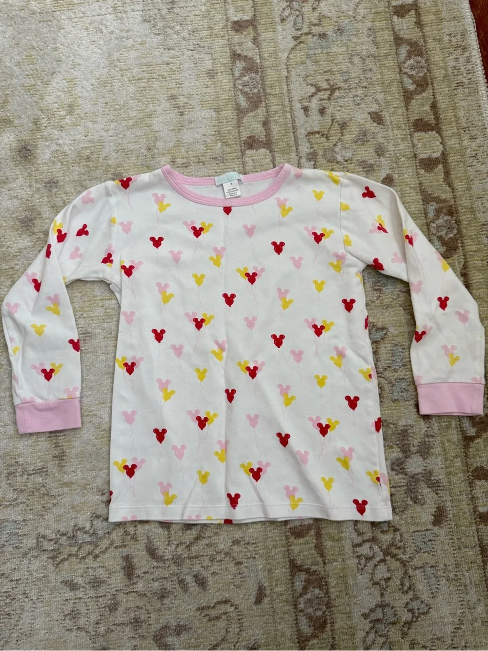 La Luna Girls Mickey Balloon Pajama Set size 7